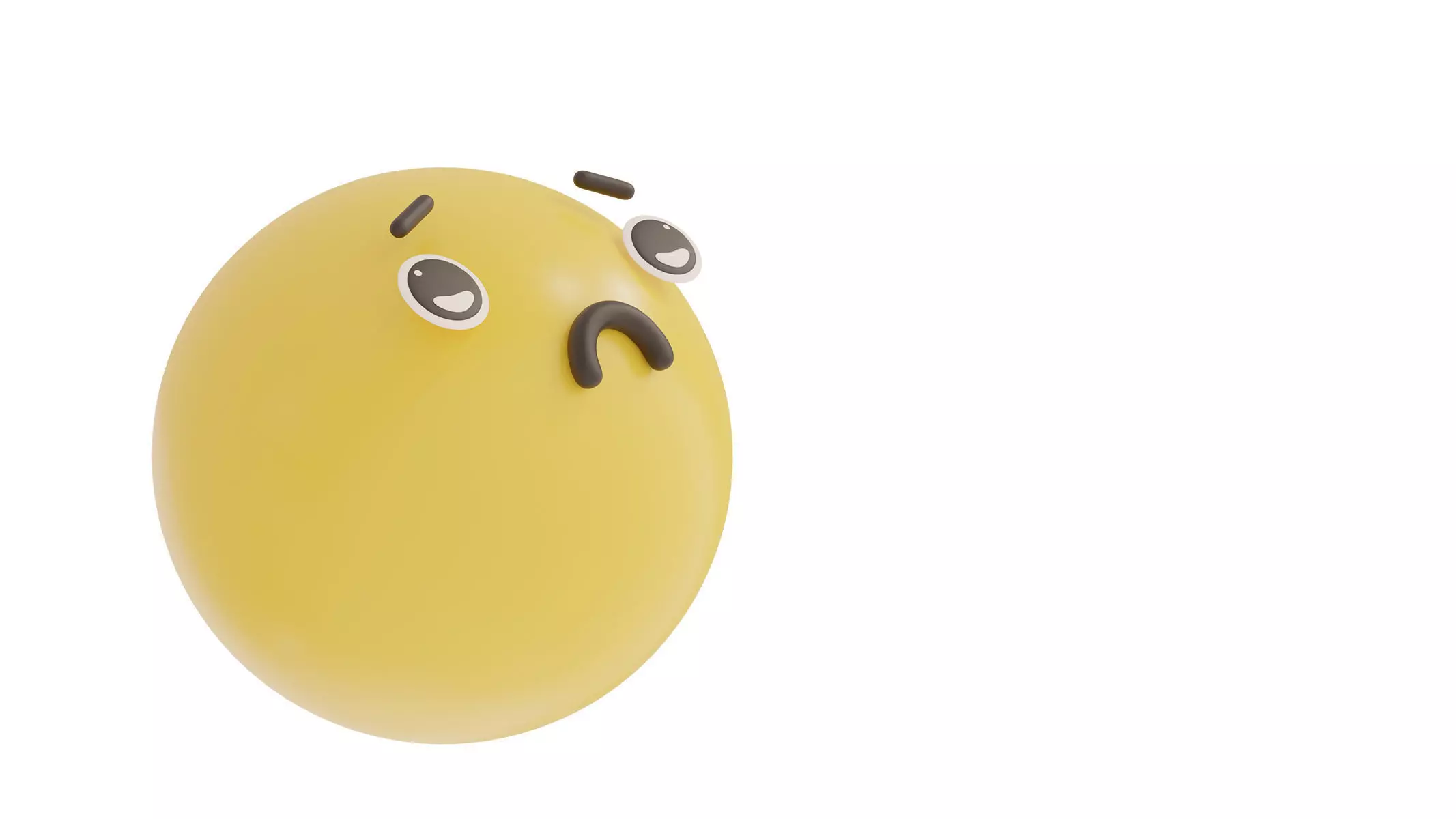 sad 2 emoji  3D model_0