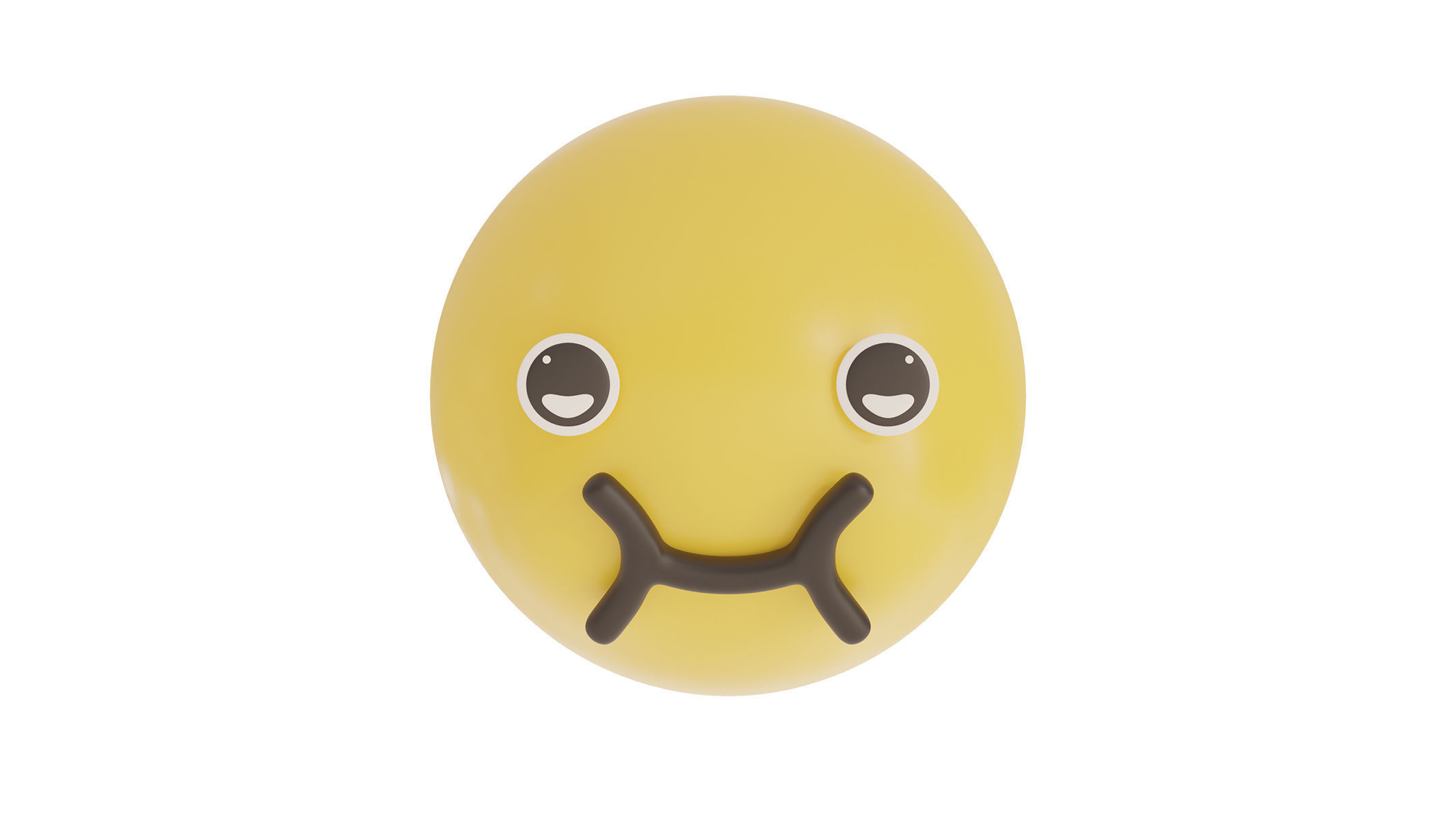 satisfied emoji 3D model_1