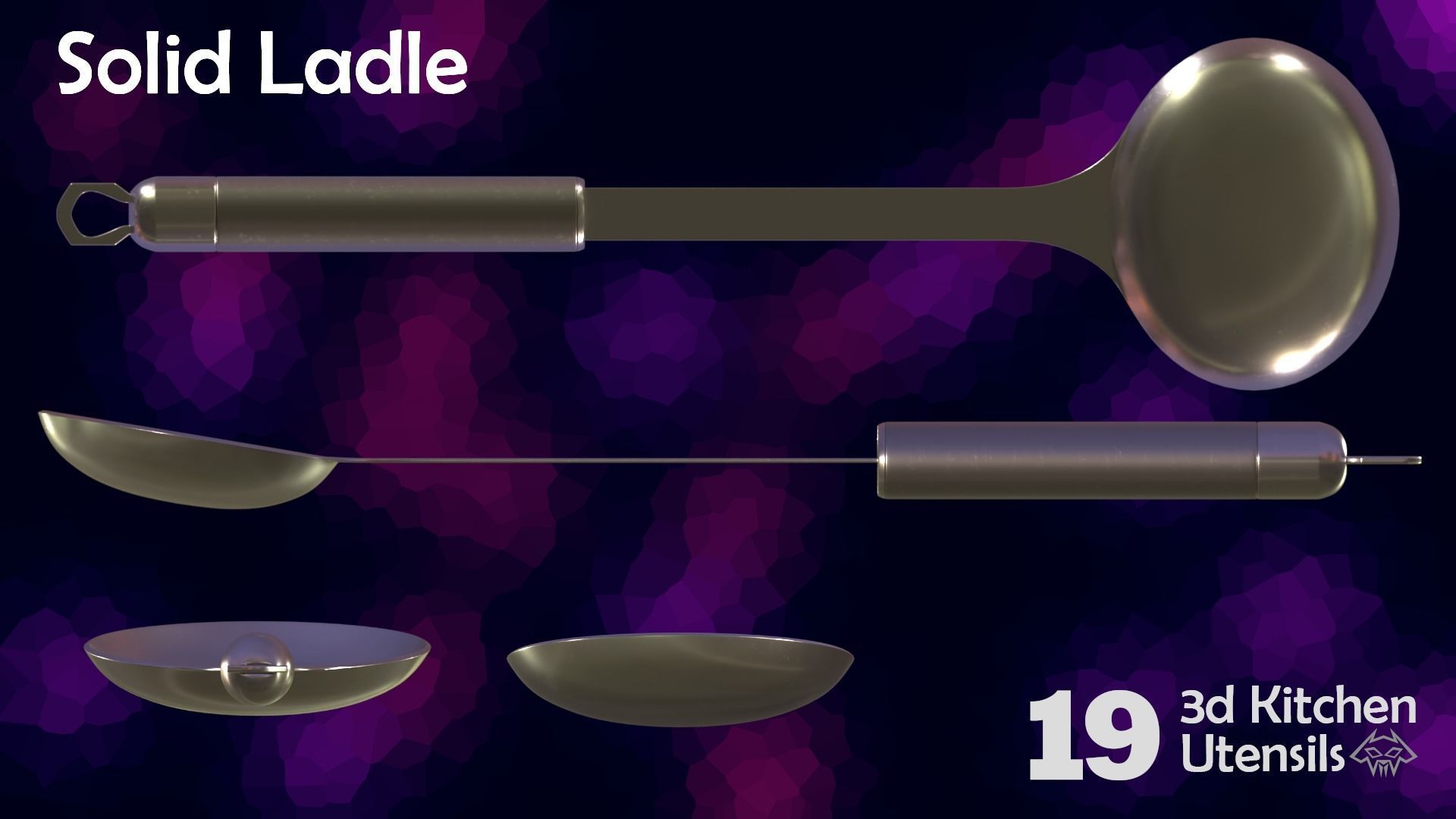 House Hold Series - 19 3d  Kitchen Utensils - Full Set 3D Model Collection_15