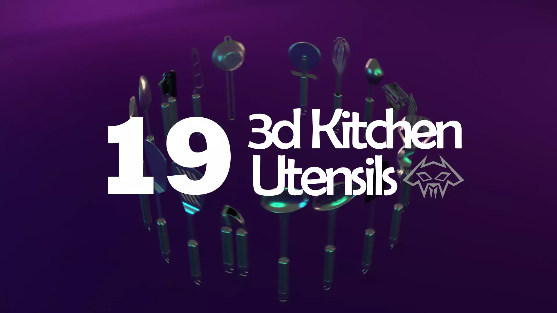 House Hold Series - 19 3d  Kitchen Utensils - Full Set 3D Model Collection_0