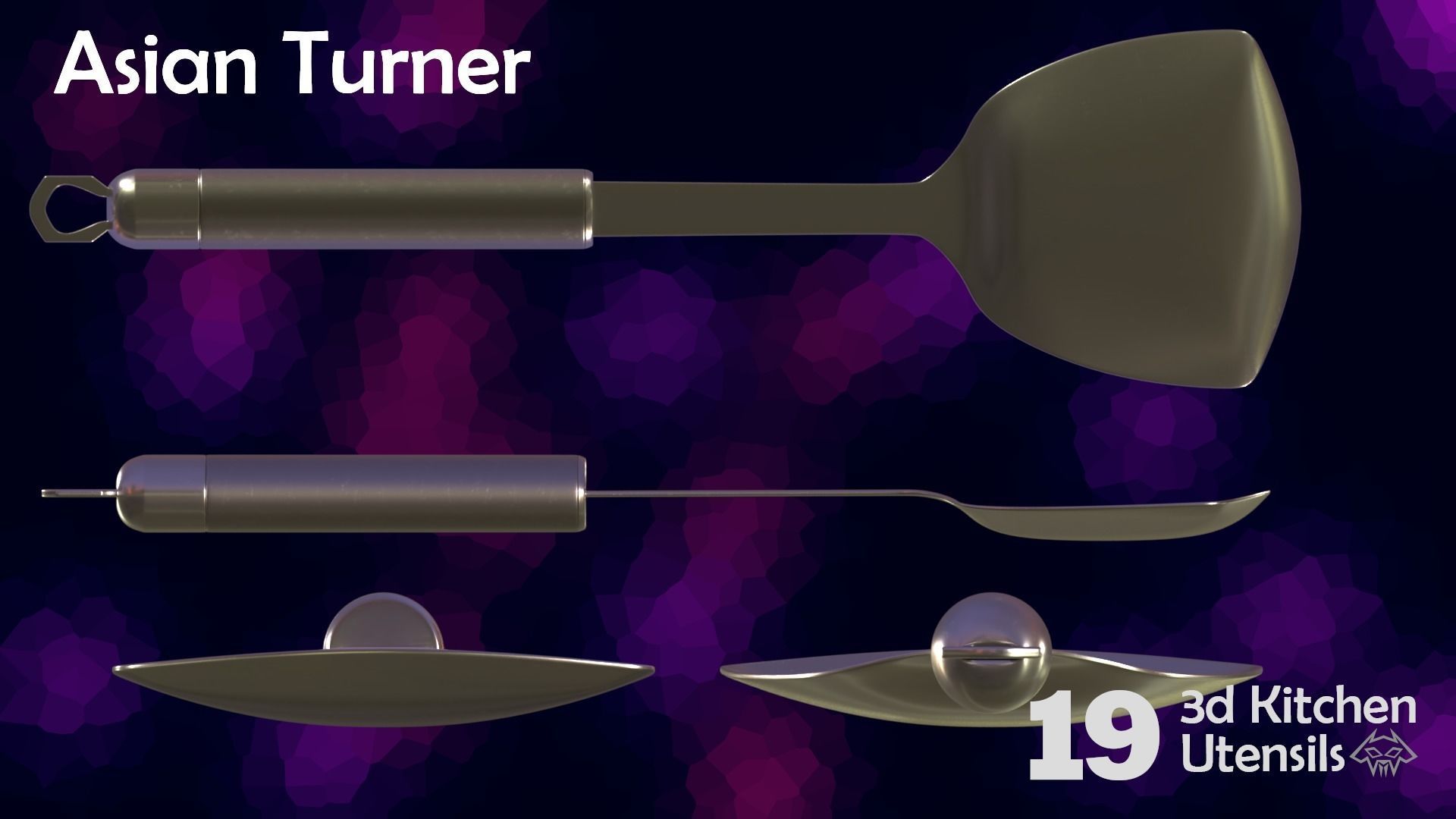 House Hold Series - 19 3d  Kitchen Utensils - Full Set 3D Model Collection_10