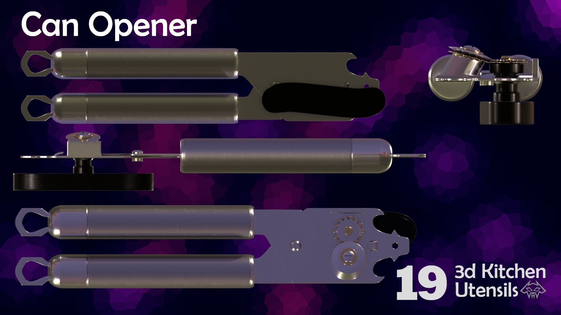 House Hold Series - 19 3d  Kitchen Utensils - Full Set 3D Model Collection_27