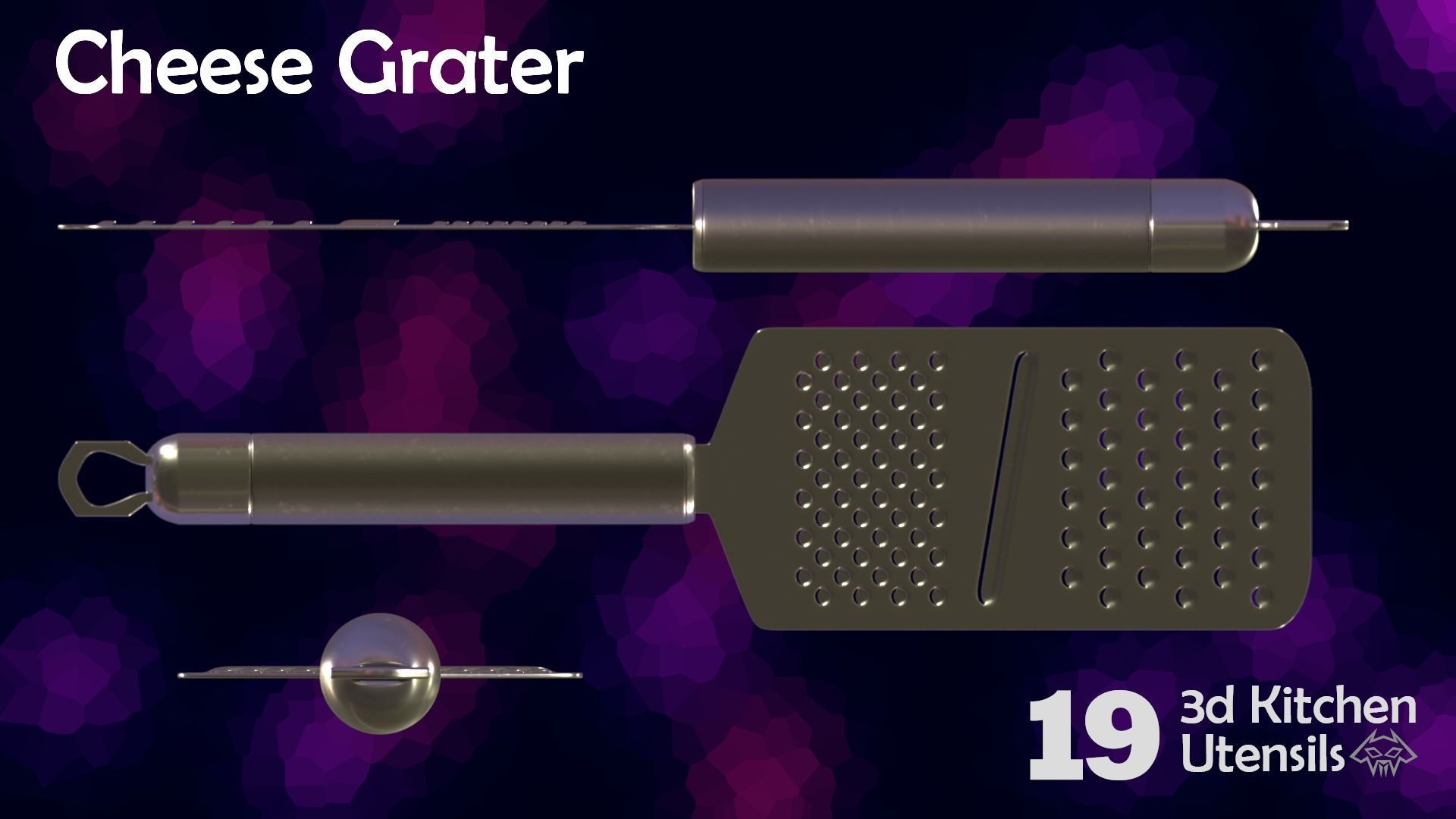 House Hold Series - 19 3d  Kitchen Utensils - Full Set 3D Model Collection_14