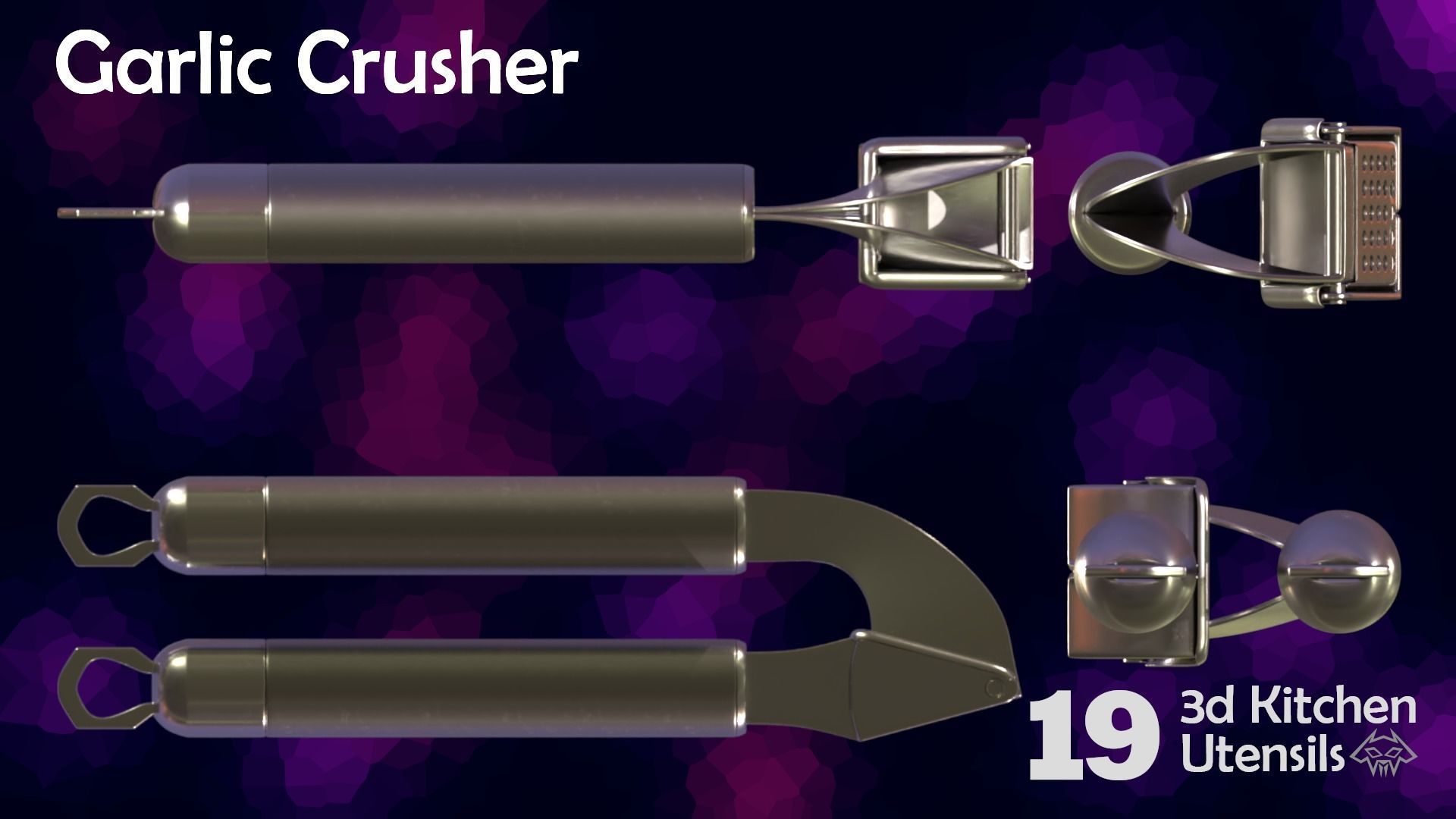 House Hold Series - 19 3d  Kitchen Utensils - Full Set 3D Model Collection_17