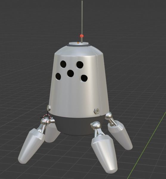 spider robot Free low-poly 3D model_1