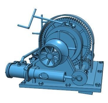 Anchor Winch Steam Tug 3D model_3