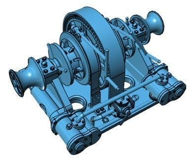 Anchor Winch Steam Tug 3D model_1