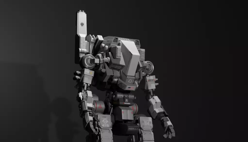 Mecha EXODIA Low-poly 3D model_0