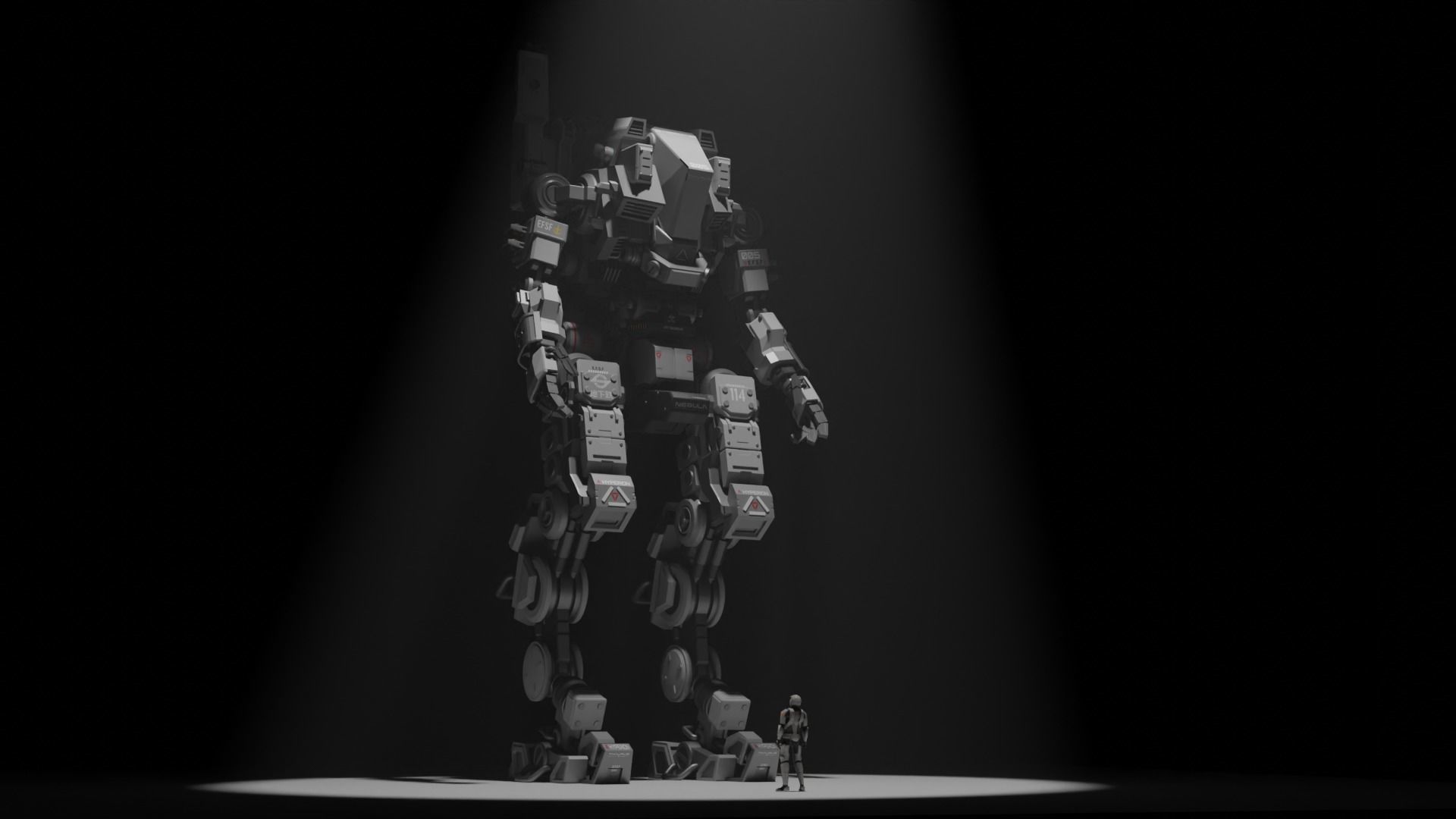 Mecha EXODIA Low-poly 3D model_3