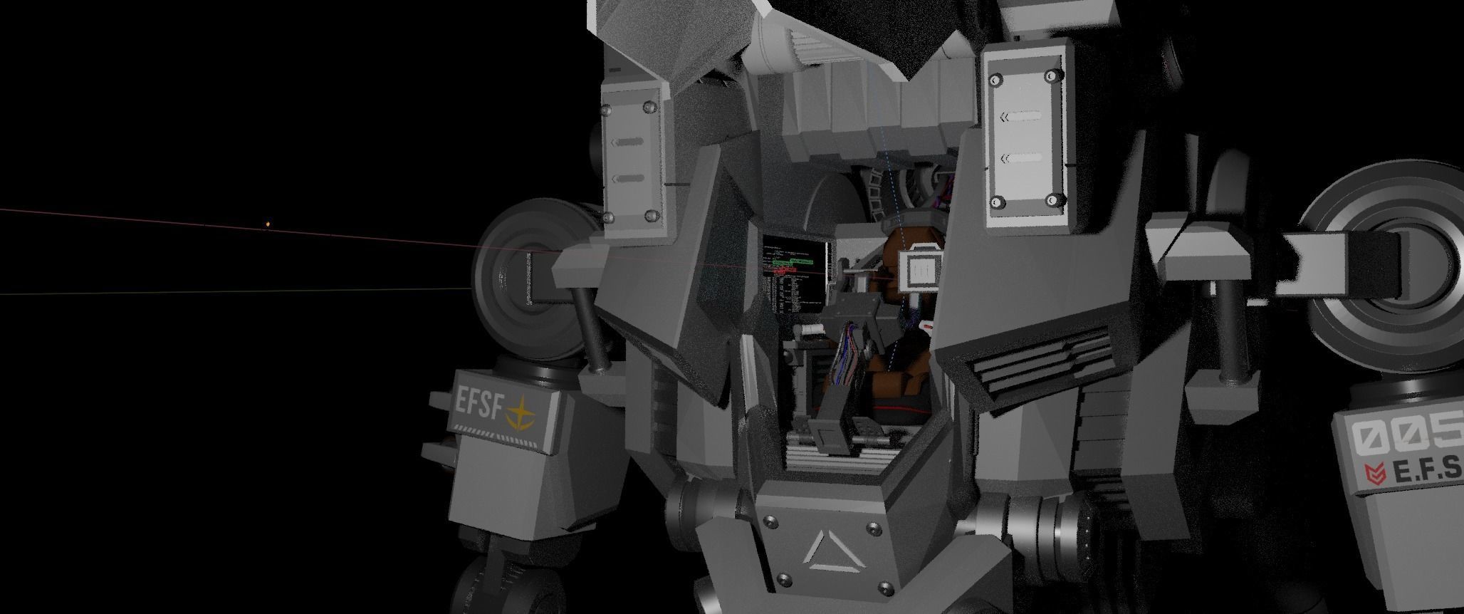 Mecha EXODIA Low-poly 3D model_8