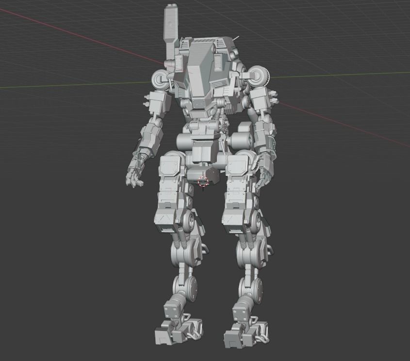 Mecha EXODIA Low-poly 3D model_5