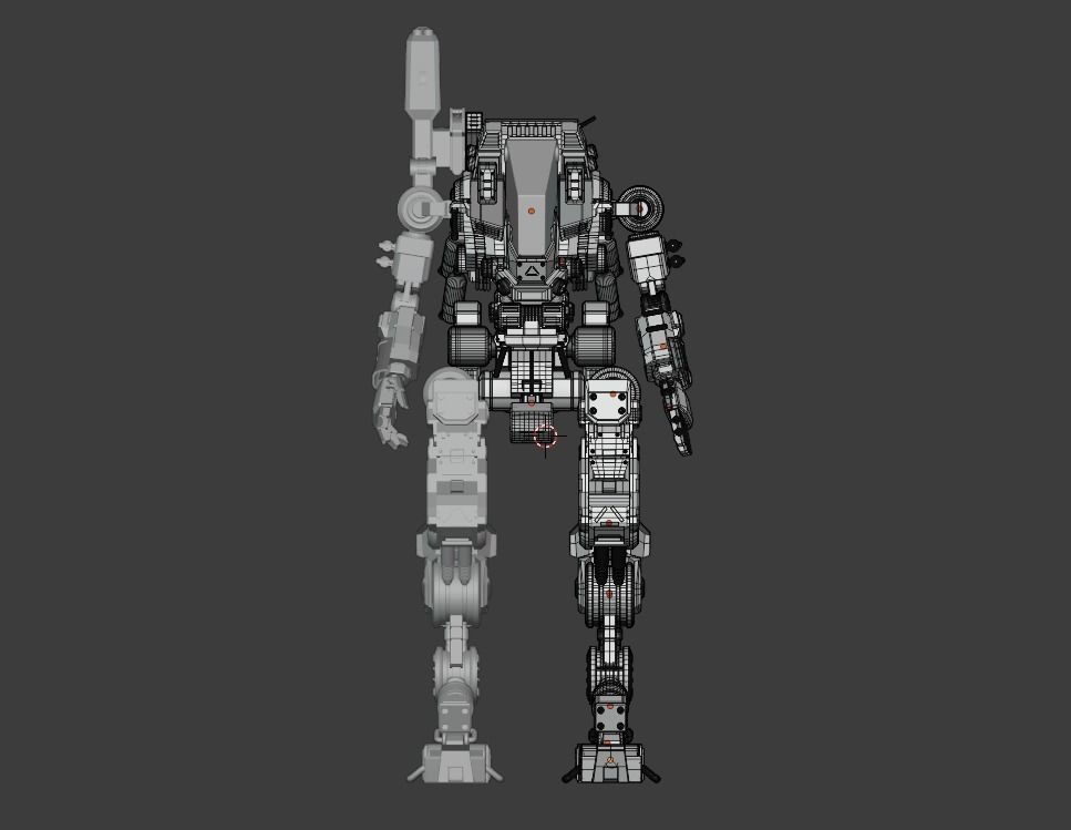 Mecha EXODIA Low-poly 3D model_4