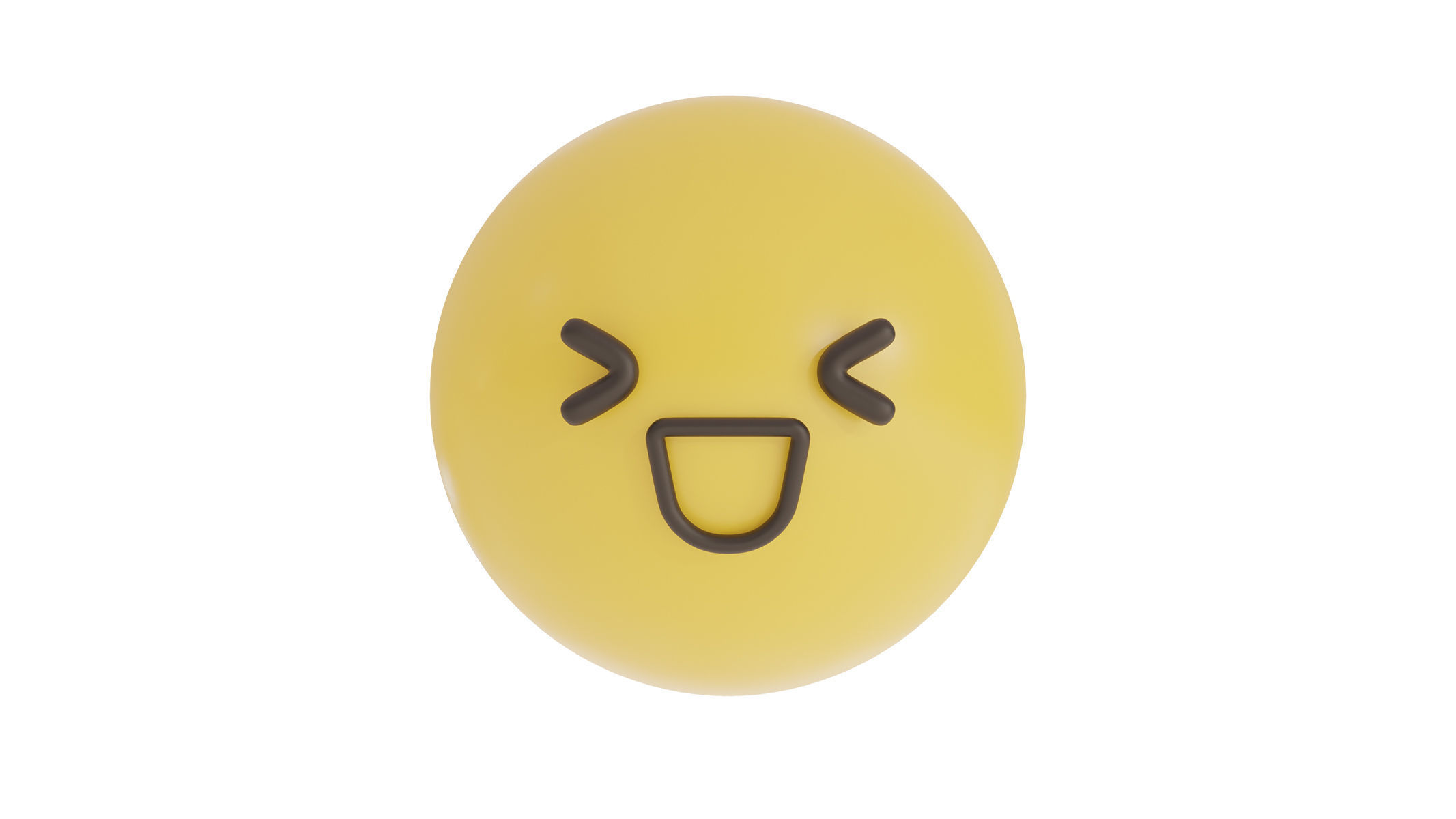 shy emoji 3D model_1