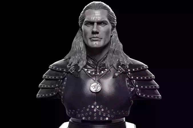 Henry Cavill-The Witcher-Geralt of Rivia Bust 3D print model