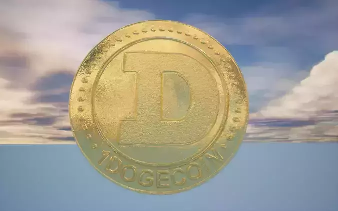 Realistic Dogecoin 3D model 2k PBR Textures Low-poly 3D model