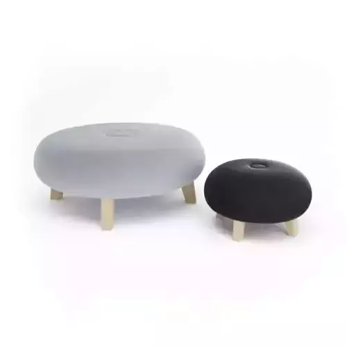 Black And White Ottomans