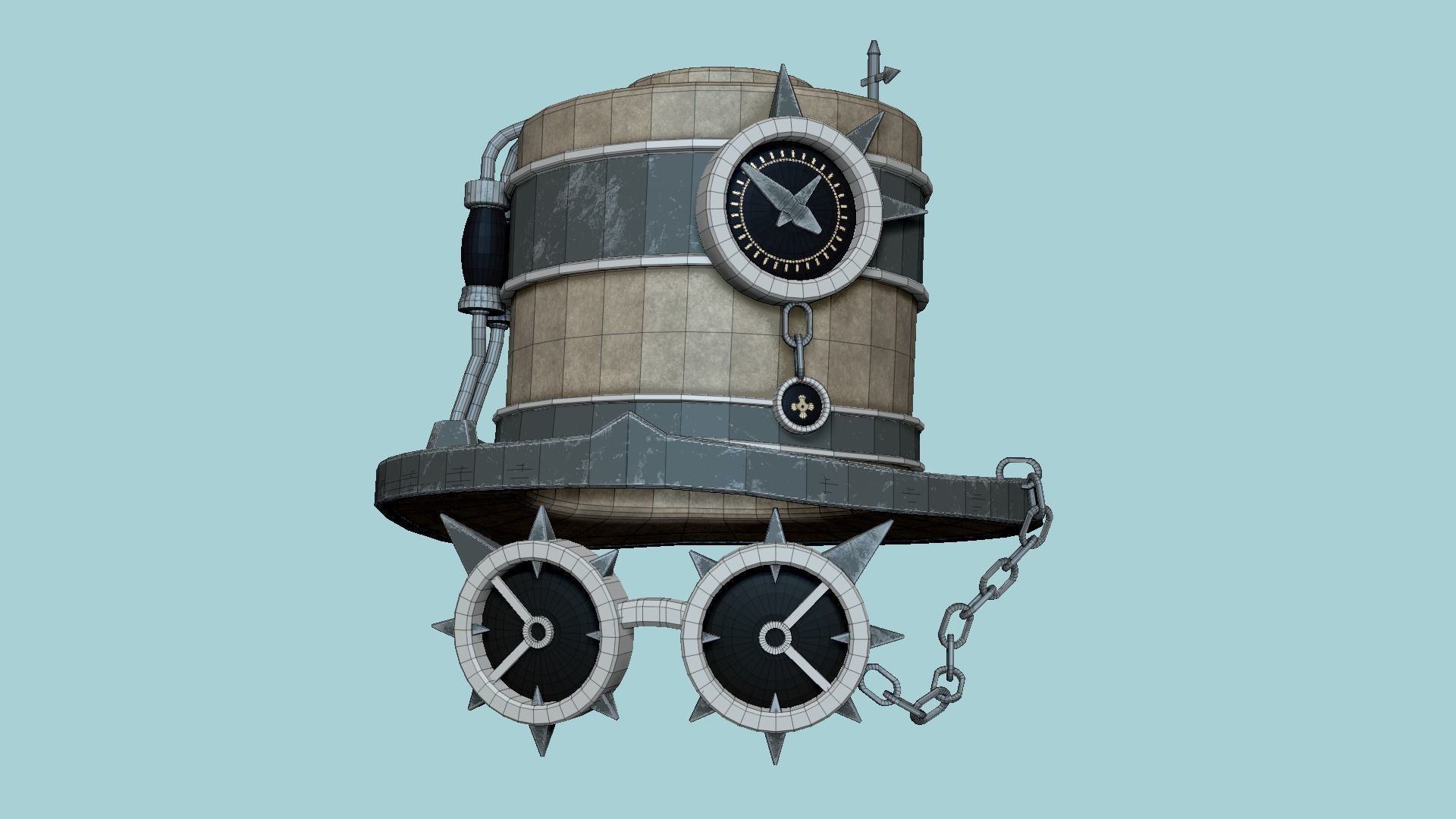 10 Steampunk Hat Collection - SciFi Character Design _64