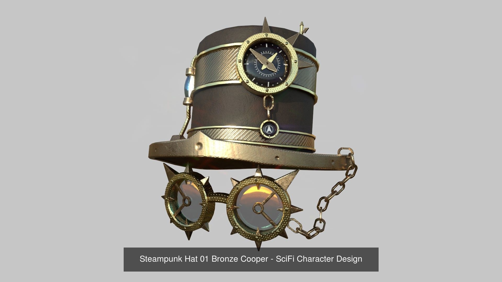 10 Steampunk Hat Collection - SciFi Character Design _1