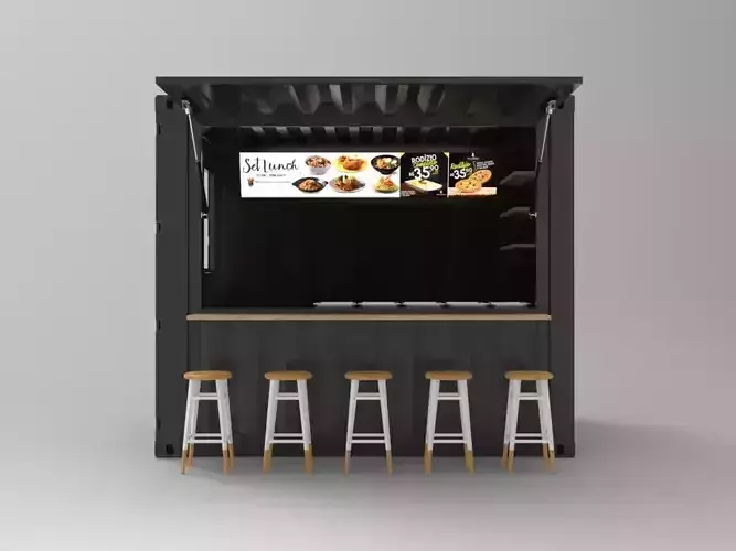 10 feet Container Kiosk