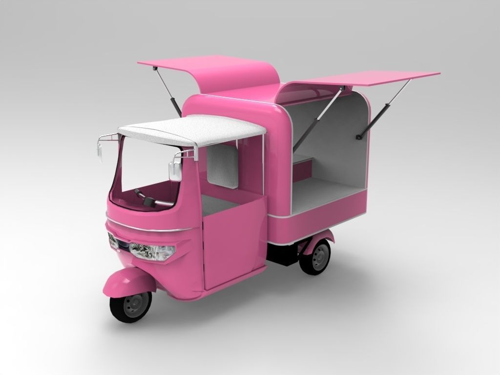 Motor Food Cart 3D model_1