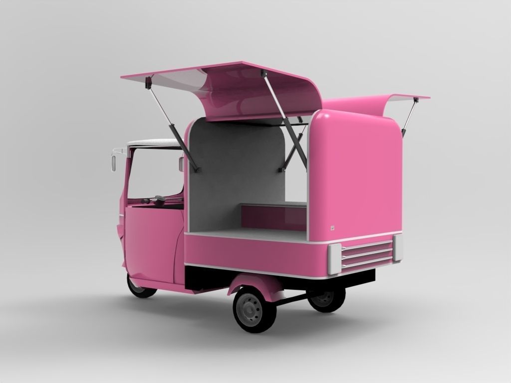 Motor Food Cart 3D model_2