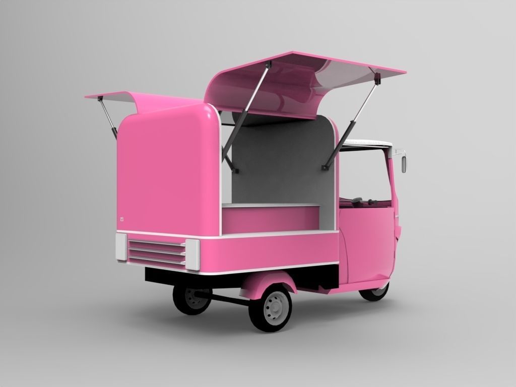 Motor Food Cart 3D model_3