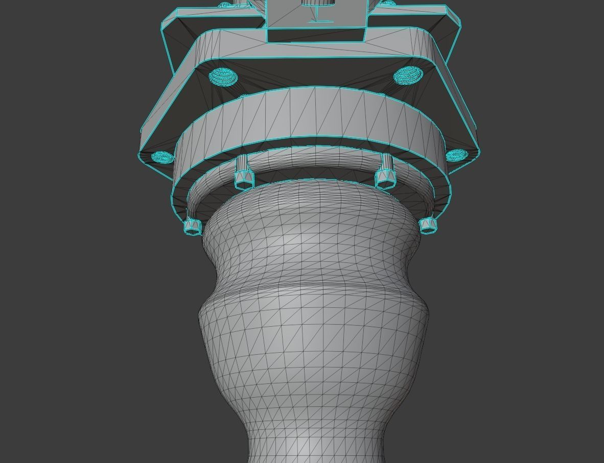 R-4D Rocket engine 3D model_2