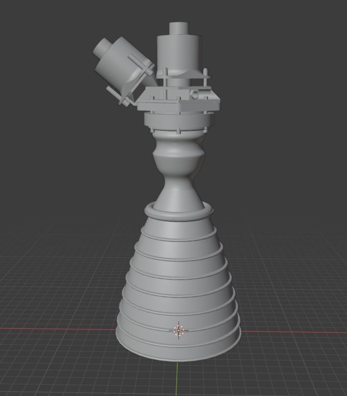 R-4D Rocket engine 3D model_9