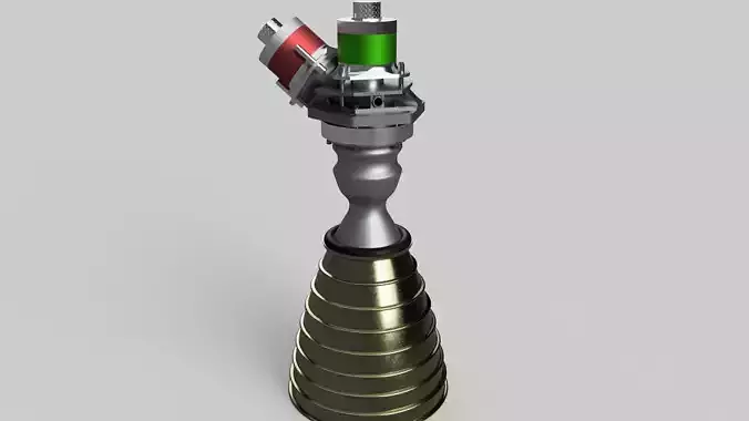 R-4D Rocket engine 3D model