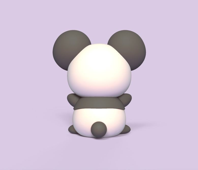 Little Panda 3D print model_3