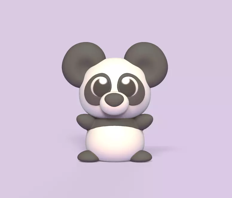 Little Panda 3D print model_0
