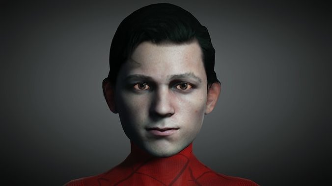 Spider Man Peter Parker Full Rigged with 100 Facial Morph 3D model