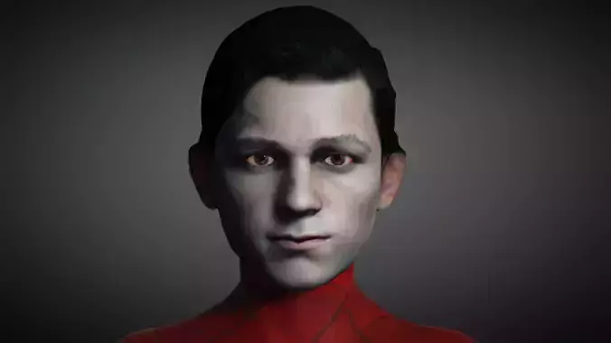 Spider Man Peter Parker Full Rigged with 100 Facial Morph 3D model