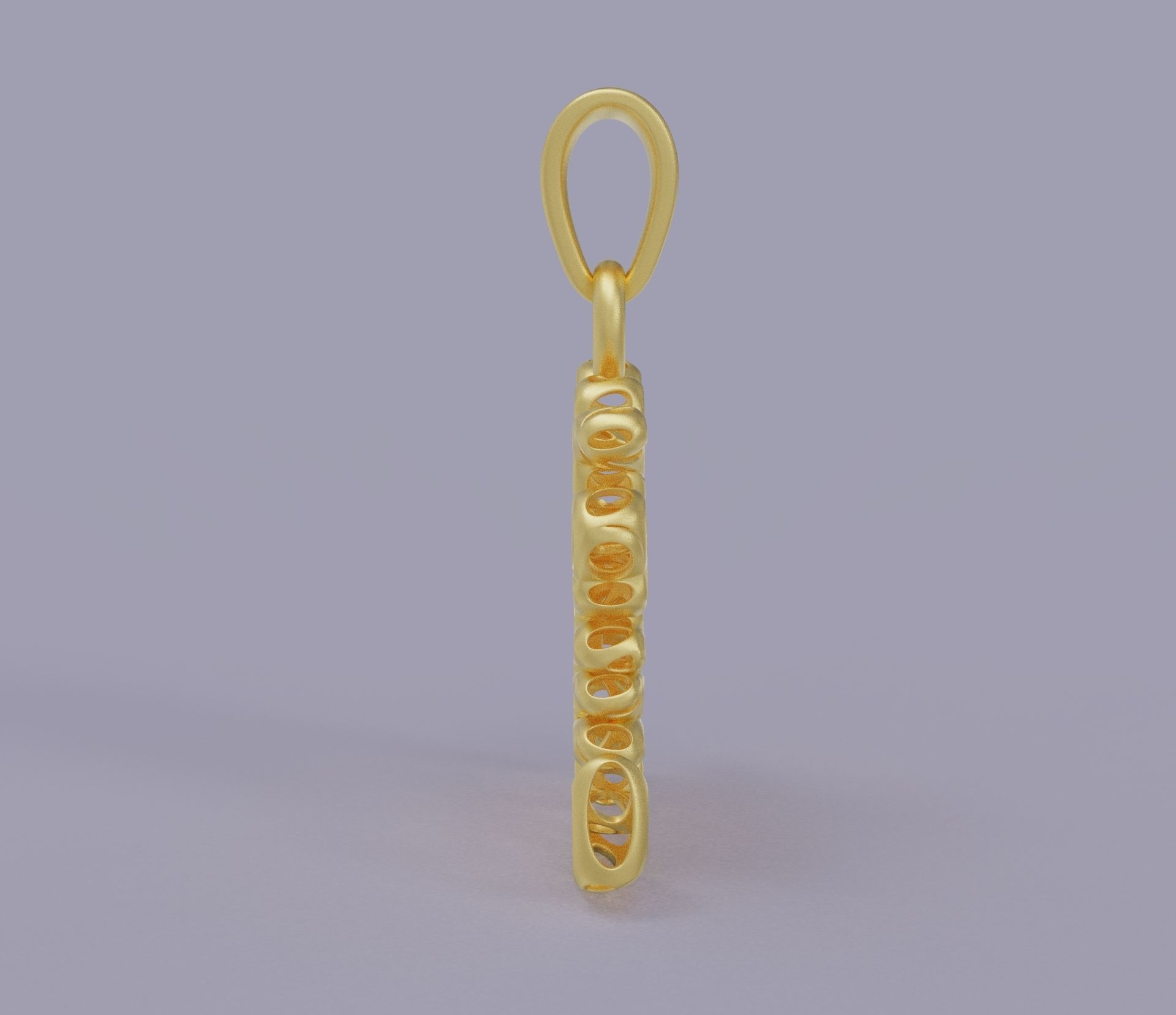 Chinese character dragon pendants 3D print model_2