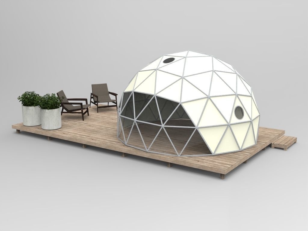 Park Dome Guest House Design 3D model_3