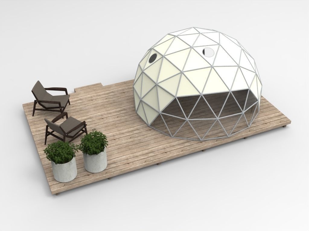 Park Dome Guest House Design 3D model_2