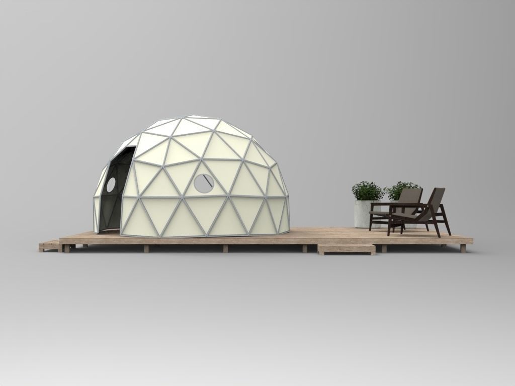 Park Dome Guest House Design 3D model_4