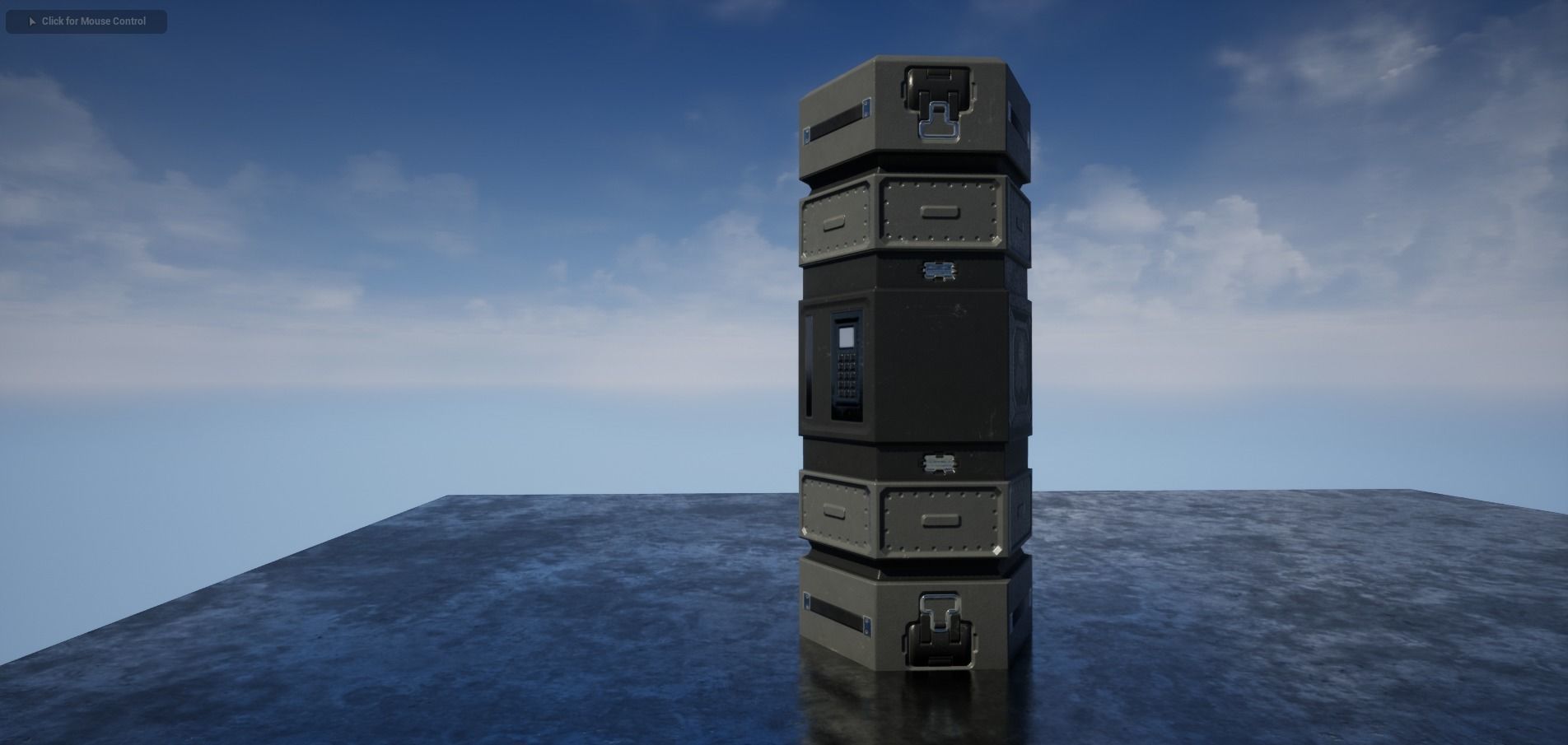 Sci-fi Canister Low-Poly Game Asset Low-poly 3D model_9