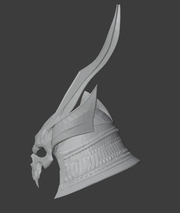 Helmet Shao Kahn MK11 - Version 1 - 3D print model_3