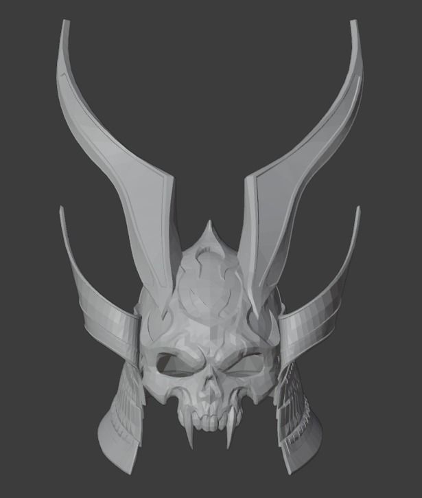 Helmet Shao Kahn MK11 - Version 1 - 3D print model_2