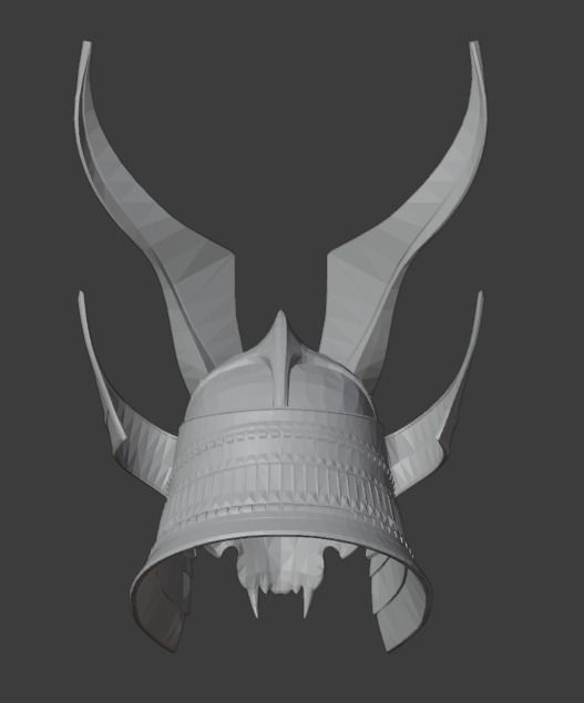 Helmet Shao Kahn MK11 - Version 1 - 3D print model_1