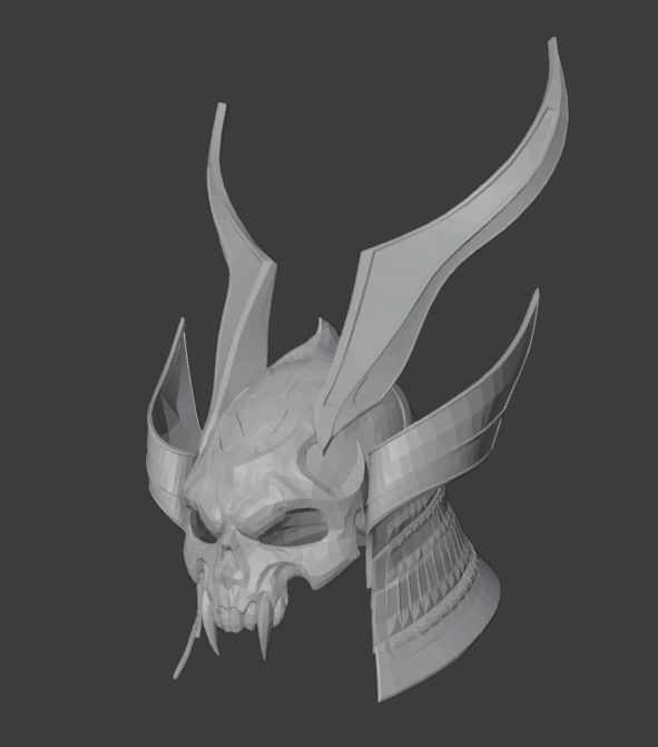 Helmet Shao Kahn MK11 - Version 1 - 3D print model_4
