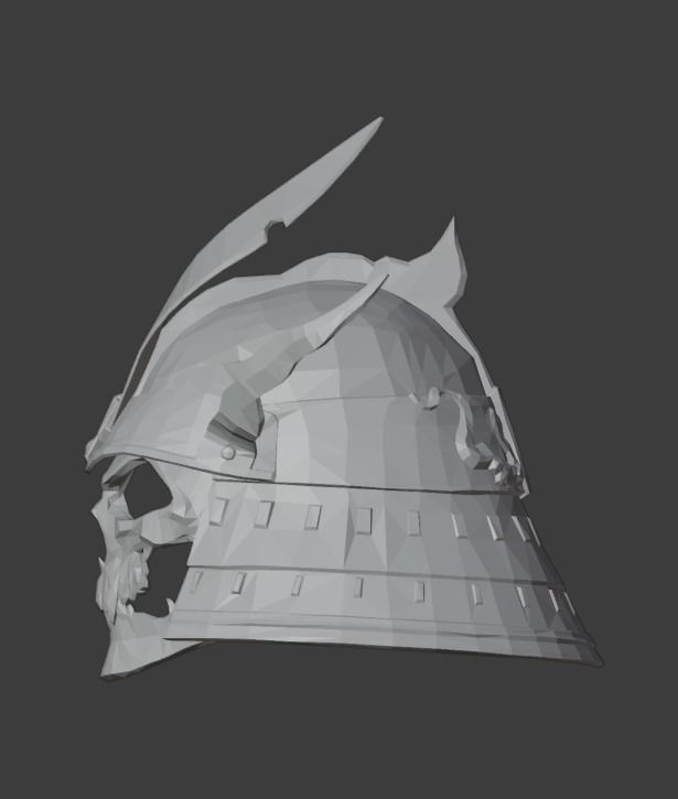 Helmet Shao Kahn MK11 - Version 2 - 3D print model_3