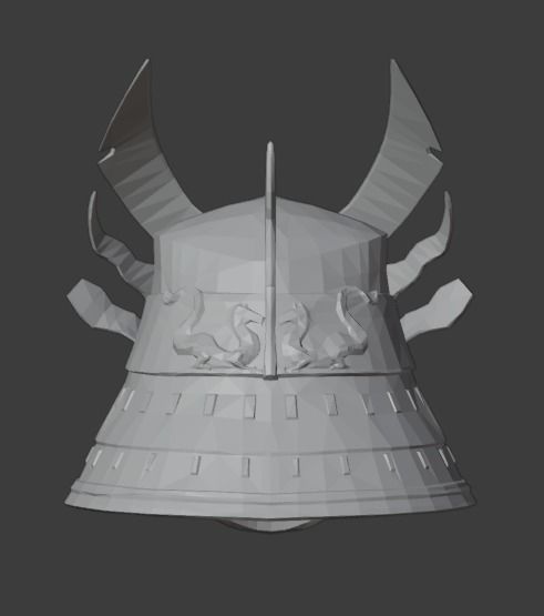 Helmet Shao Kahn MK11 - Version 2 - 3D print model_1