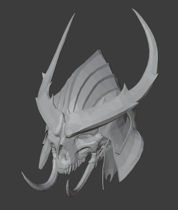 Helmet Shao Kahn MK11 - Version 5 - 3D print model_4