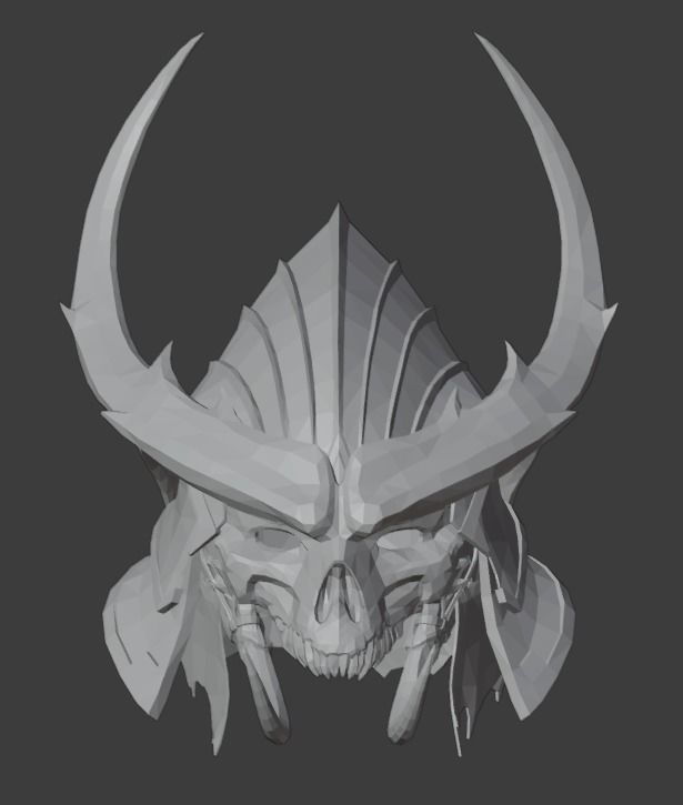 Helmet Shao Kahn MK11 - Version 5 - 3D print model_2