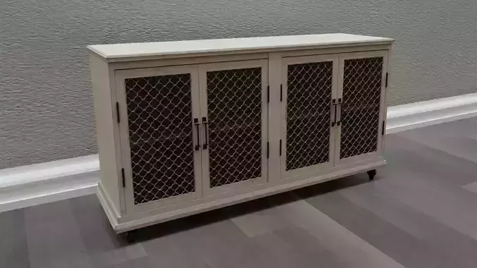 Stenciled Console table 