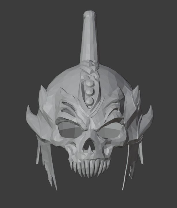 Helmet Shao Kahn MK11 - Version 6 - 3D print model_2