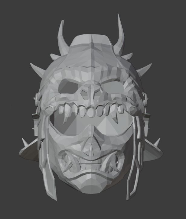 Helmet Shao Kahn MK11 - Version 7 - 3D print model_2