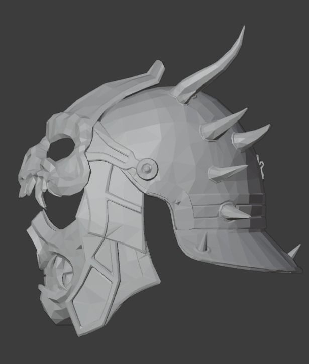 Helmet Shao Kahn MK11 - Version 7 - 3D print model_3